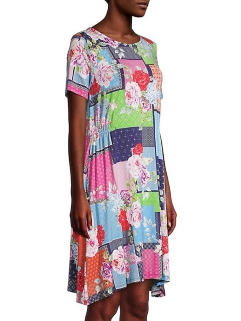 Johnny Was Patchwork Printed Dress